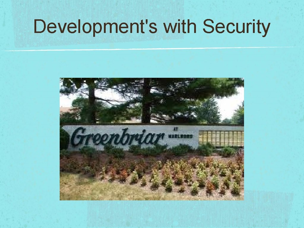 Development's with Security 