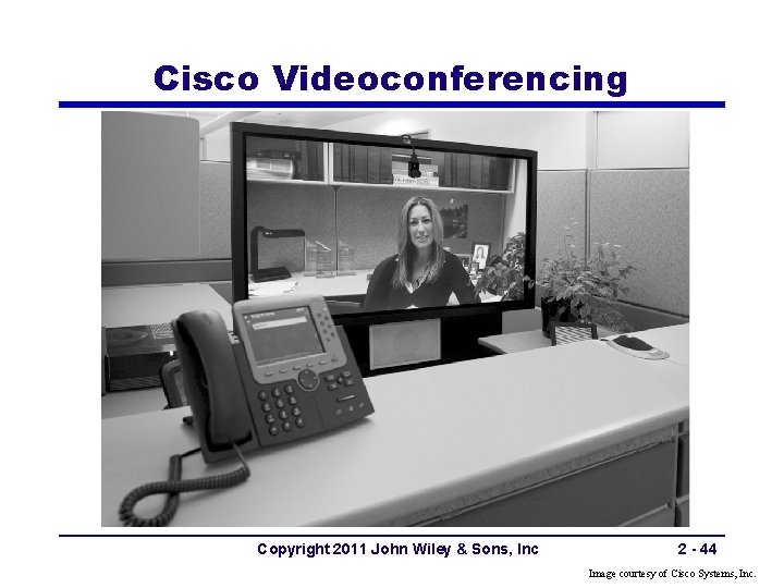 Cisco Videoconferencing Copyright 2011 John Wiley & Sons, Inc 2 - 44 Image courtesy