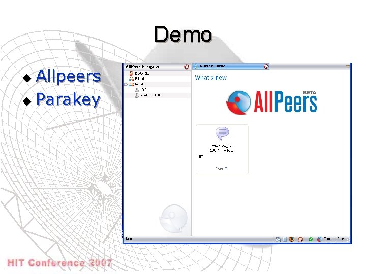 Demo Allpeers u Parakey u 