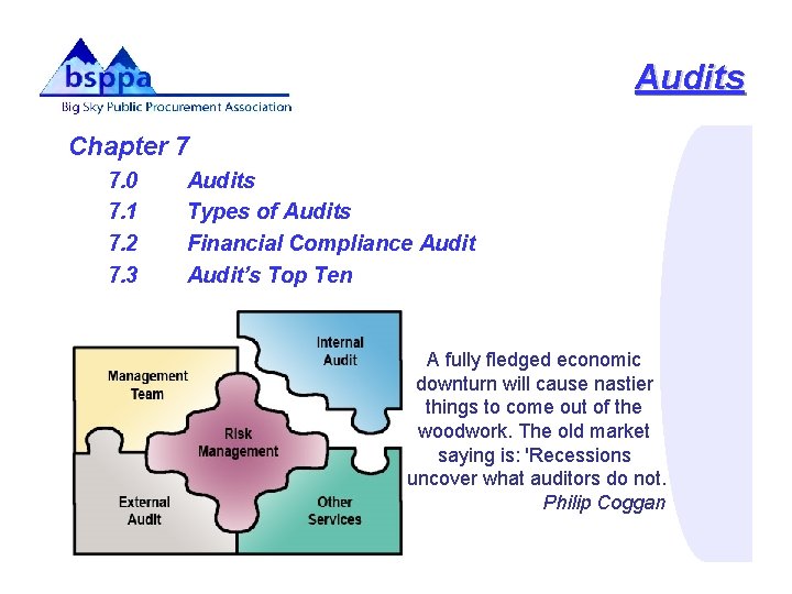 Audits Chapter 7 7. 0 7. 1 7. 2 7. 3 Audits Types of