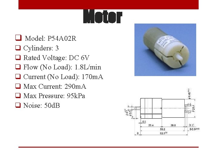 q Model: P 54 A 02 R Motor q Cylinders: 3 q Rated