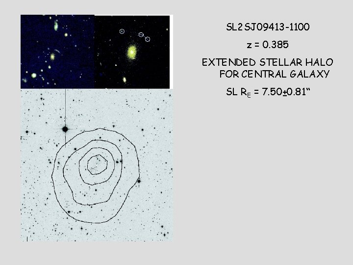 SL 2 SJ 09413 -1100 z = 0. 385 EXTENDED STELLAR HALO FOR CENTRAL