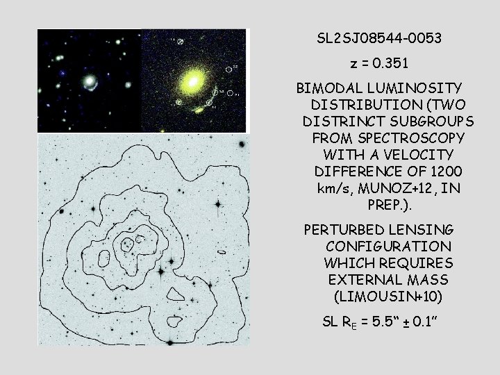 SL 2 SJ 08544 -0053 z = 0. 351 BIMODAL LUMINOSITY DISTRIBUTION (TWO DISTRINCT