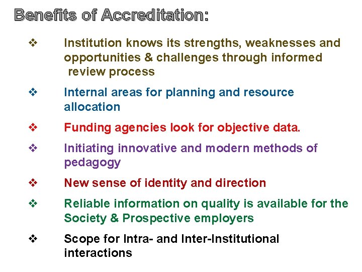 ACCREDITATION OF HIGHER EDUCATION INSTITUTIONS BY NAAC NATIONAL