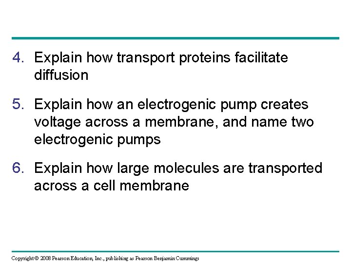 4. Explain how transport proteins facilitate diffusion 5. Explain how an electrogenic pump creates 4. Explain how transport proteins facilitate diffusion 5. Explain how an electrogenic pump creates