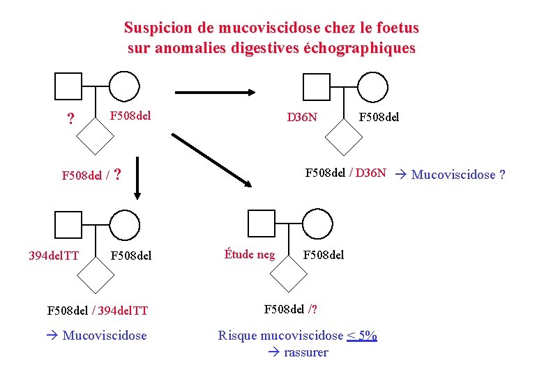 Suspicion de mucoviscidose chez le foetus sur anomalies digestives échographiques ? F 508 del