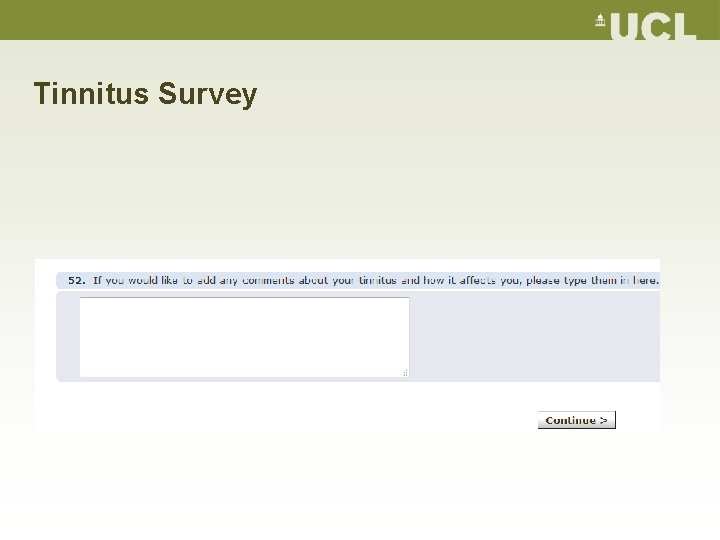 Tinnitus Survey 