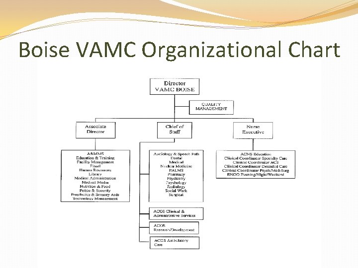 Boise VAMC Organizational Chart 