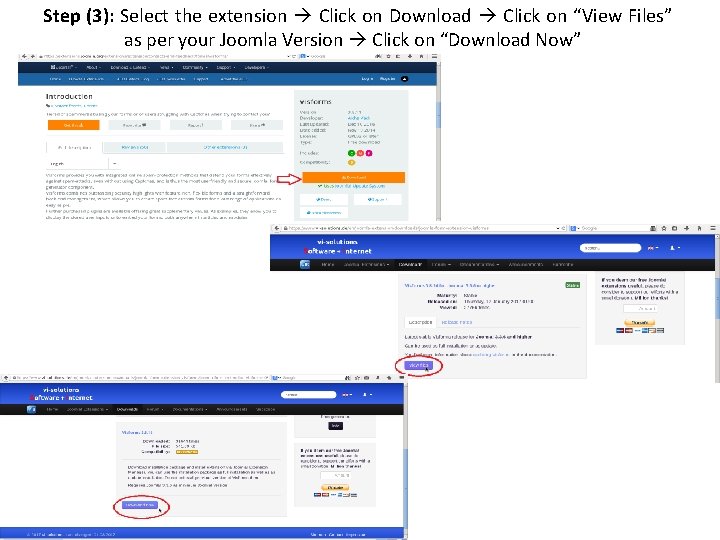Step (3): Select the extension Click on Download Click on “View Files” as per