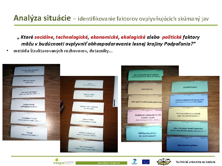 Analýza situácie – identifikovanie faktorov ovplyvňujúcich skúmaný jav „ Ktoré sociálne, technologické, ekonomické, ekologické
