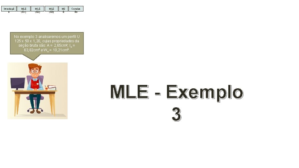 Introduçã o MLE (E 1) MLE (E 2) MLE (E 3) MS E Conclus