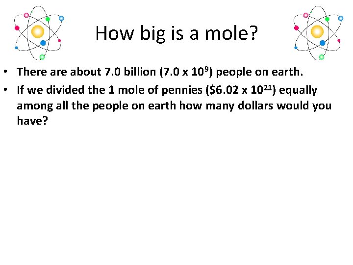 How Big is a Mole Worksheet Find This