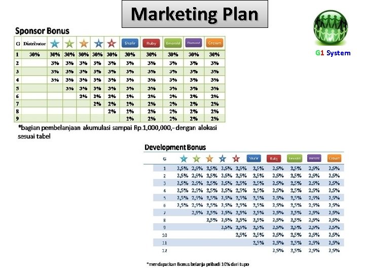 Marketing Plan G 1 System 