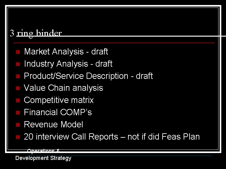 3 ring binder n n n n Market Analysis - draft Industry Analysis -