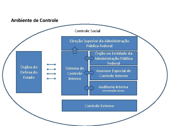 Ambiente de Controle Controle Social Direção Superior da Administração Pública Federal Órgãos de Defesa