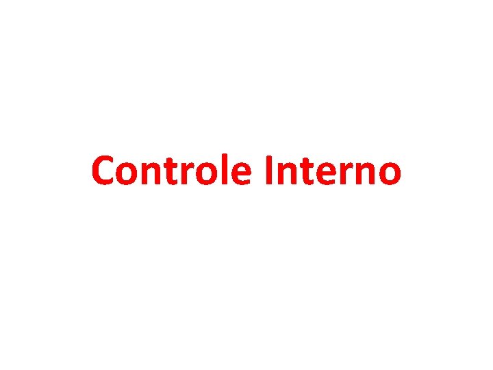 Controle Interno 