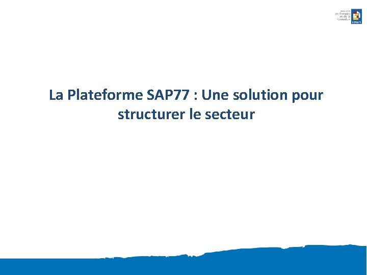 La Plateforme SAP 77 : Une solution pour structurer le secteur 