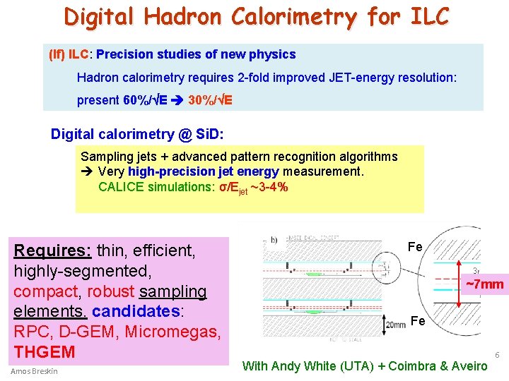 Digital Hadron Calorimetry for ILC (If) ILC: Precision studies of new physics Hadron calorimetry