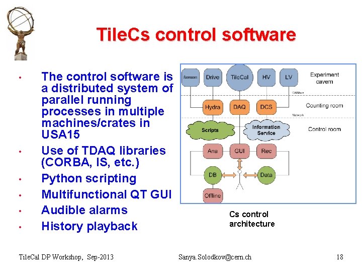 Tile. Cs control software • • • The control software is a distributed system