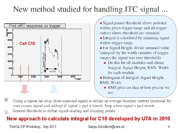 Cell C 10 New approach to calculate integral for C 10 developed by UTA