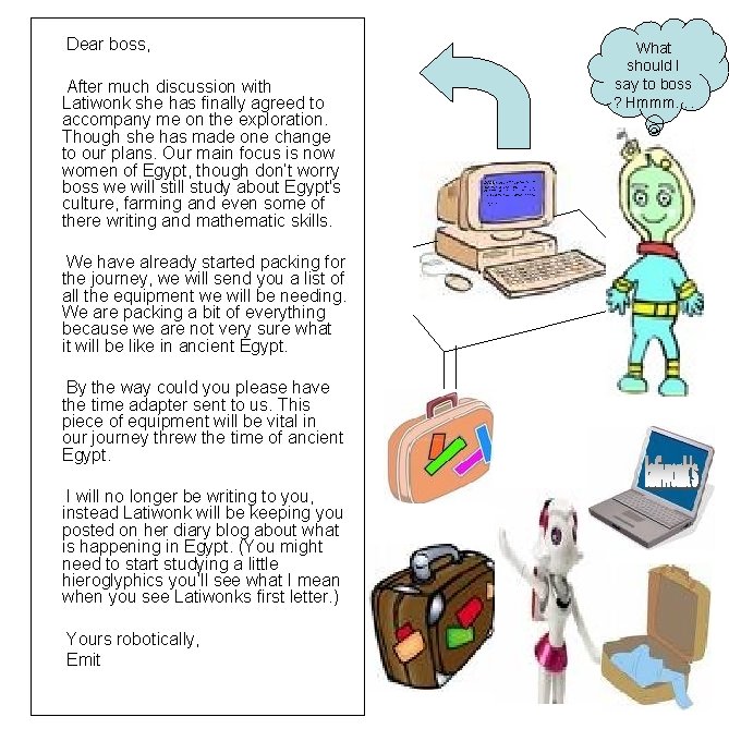  Dear boss, After much discussion with Latiwonk she has finally agreed to accompany