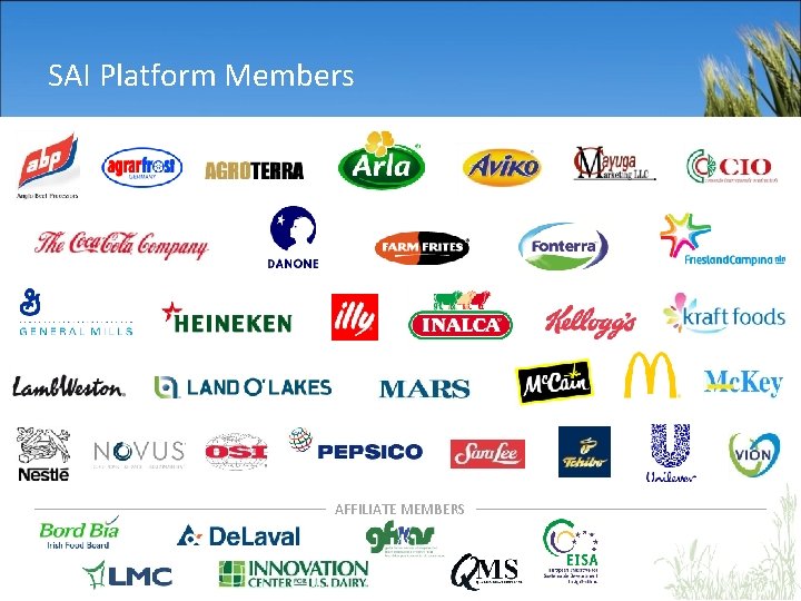 SAI Platform Members AFFILIATE MEMBERS 