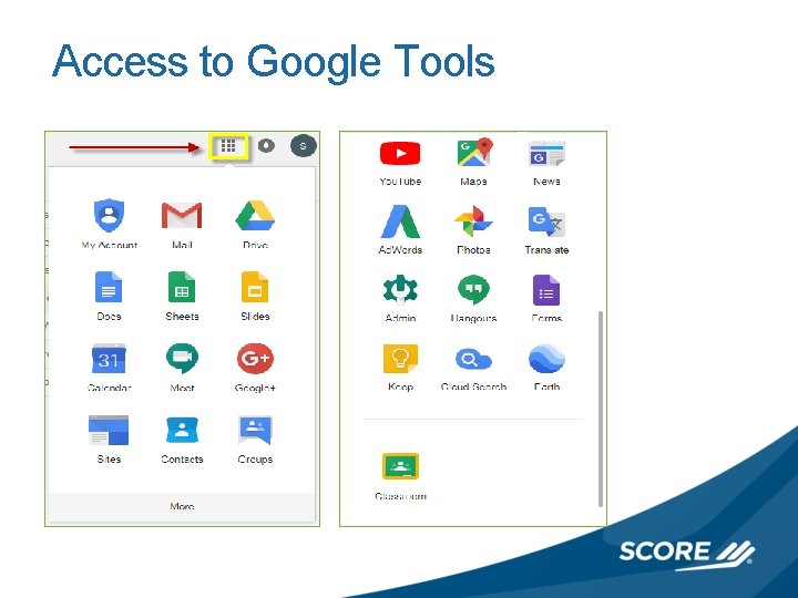 Access to Google Tools 