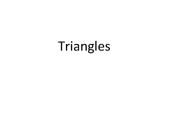 Triangles 