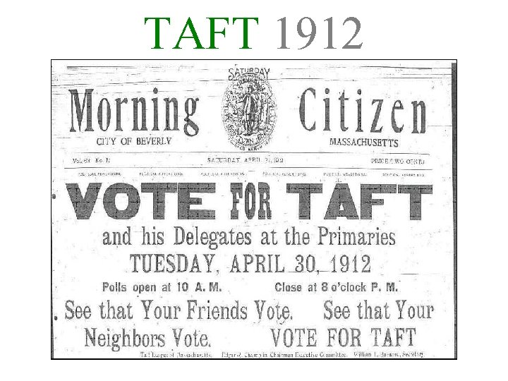 TAFT 1912 
