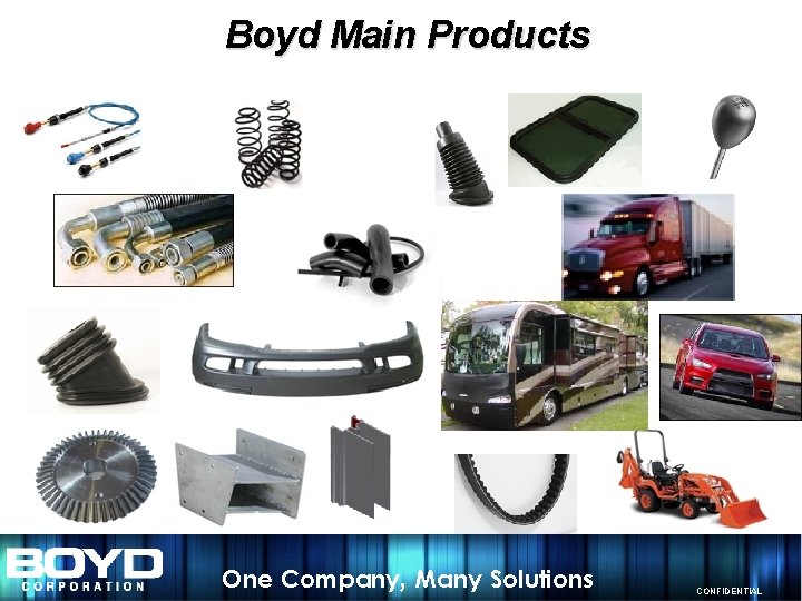 Boyd Main Products One Company, Many Solutions CONFIDENTIAL 