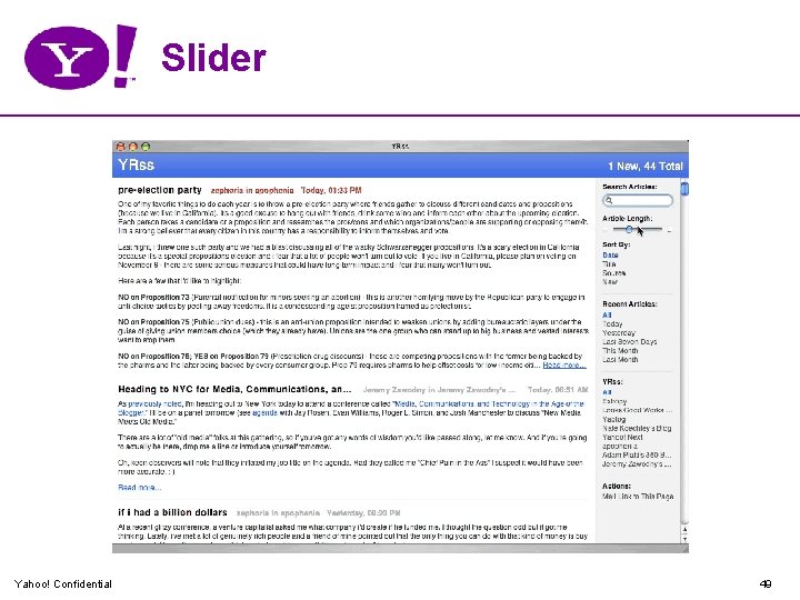 Slider Yahoo! Confidential 49 