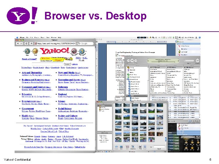 Browser vs. Desktop Yahoo! Confidential 5 
