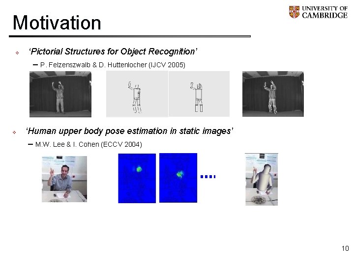 Motivation v v ‘Pictorial Structures for Object Recognition’ – P. Felzenszwalb & D. Huttenlocher