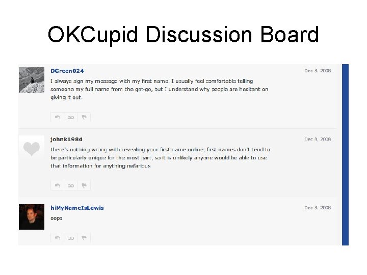 OKCupid Discussion Board 