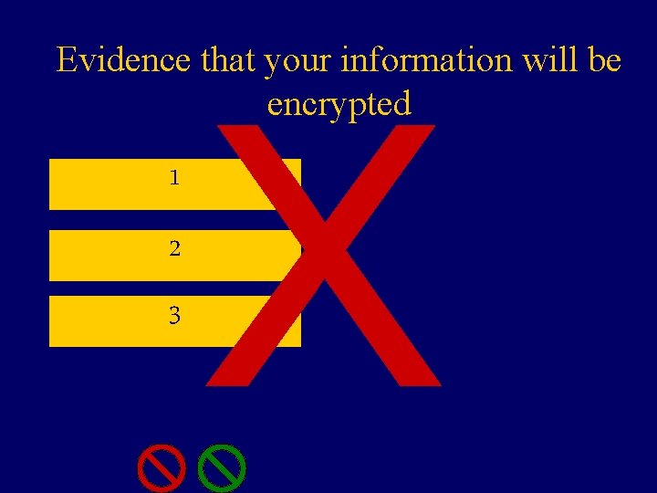 Evidence that your information will be encrypted https 1 Lock 2 X Asks for