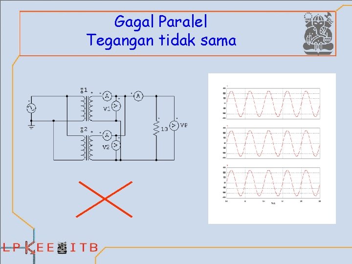 Gagal Paralel Tegangan tidak sama 