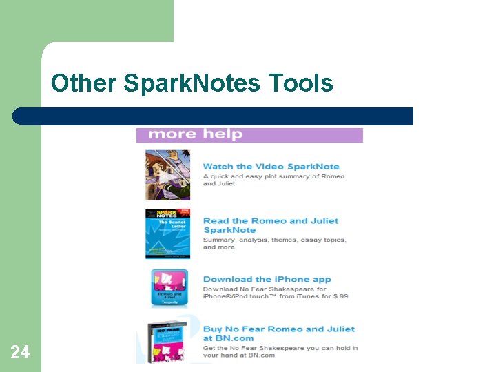 Other Spark. Notes Tools 24 