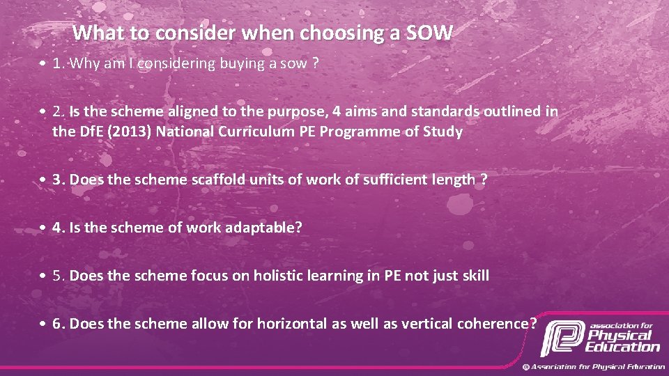 What to consider when choosing a SOW • 1. Why am I considering buying