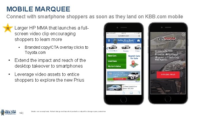 MOBILE MARQUEE Connect with smartphone shoppers as soon as they land on KBB. com