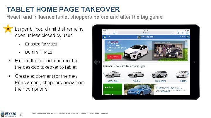 TABLET HOME PAGE TAKEOVER Reach and influence tablet shoppers before and after the big