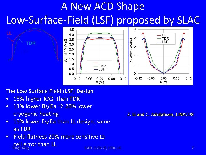 A New ACD Shape Low-Surface-Field (LSF) proposed by SLAC The Low Surface Field (LSF)