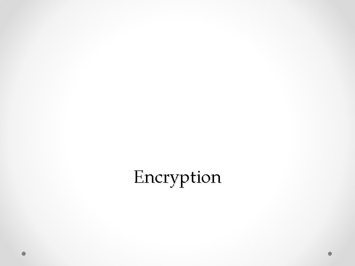 Encryption 