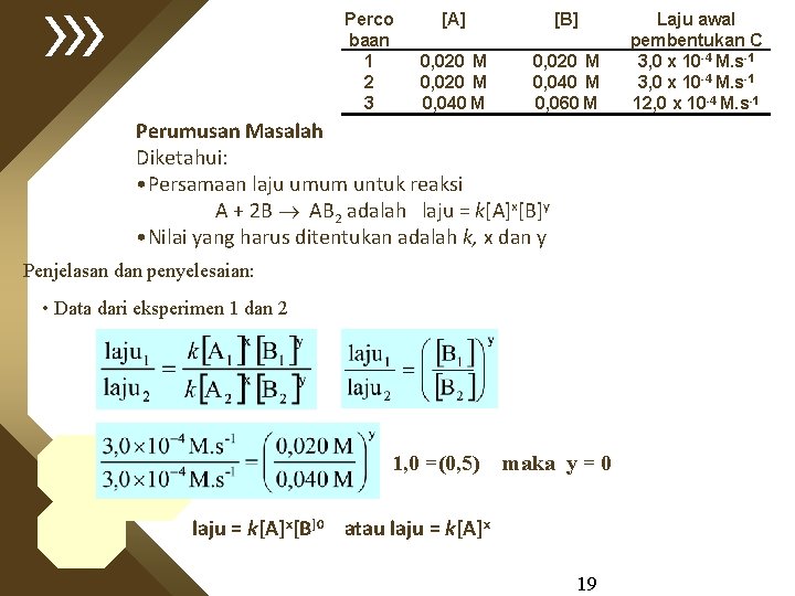 Perco baan 1 2 3 [A] [B] 0, 020 M 0, 040 M 0,