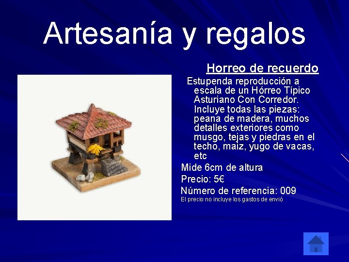 Artesanía y regalos Horreo de recuerdo Estupenda reproducción a escala de un Hórreo Típico