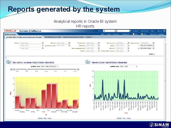 Reports generated by the system Analytical reports in Oracle BI system HR reports 