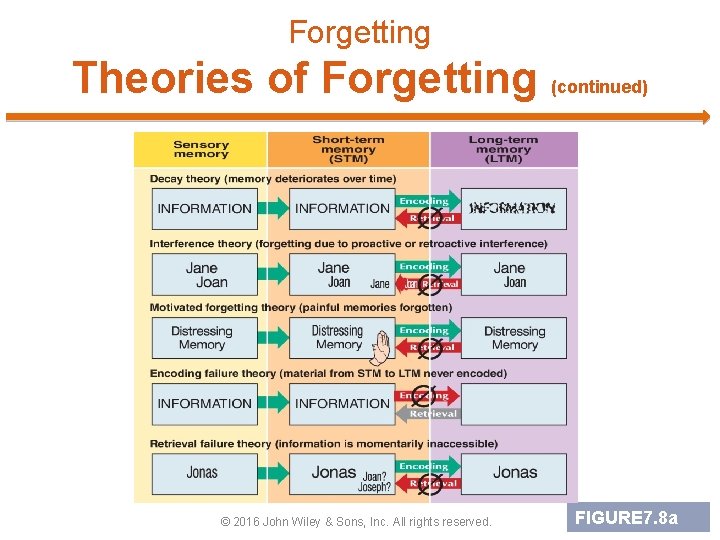 Forgetting Theories of Forgetting (continued) © 2016 John Wiley & Sons, Inc. All rights