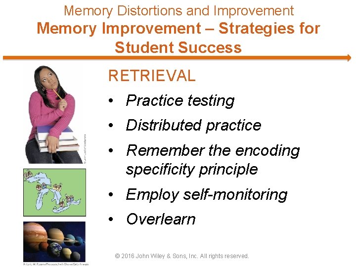 Memory Distortions and Improvement Memory Improvement – Strategies for Student Success RETRIEVAL • Practice