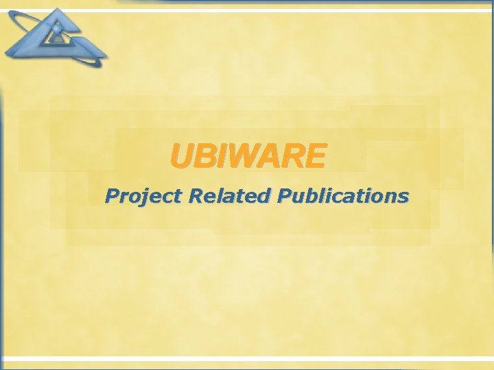 UBIWARE Project Related Publications 