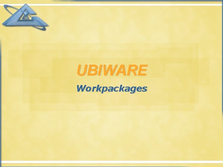 UBIWARE Workpackages 