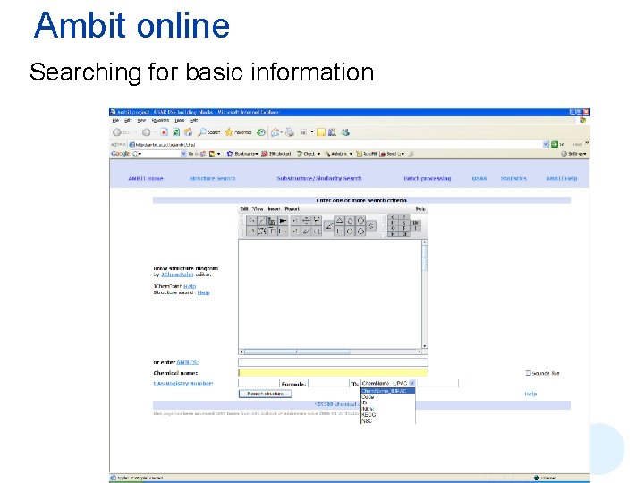 Ambit online Searching for basic information 